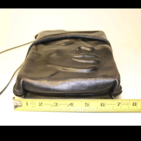 Deborah Einbender Sculpted Crossbody Bag DL Einbender Pursona Black Leather Bag - Picture 11 of 14